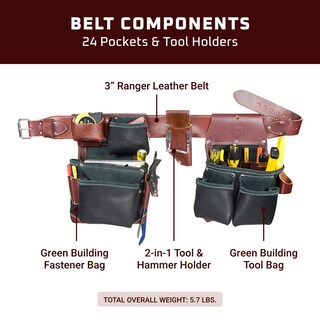 Foto 3 | Foto 3 | Set Framer Occidental Leather Green Building Tamaño Mediano 24 Bolsillos - Venta Internacional.