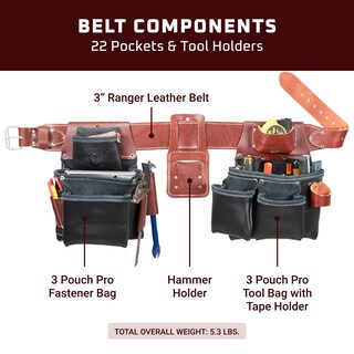Foto 3 | Foto 3 | Set Tool Belt Occidental Leather Pro Framer Tamaño Grande Negro - Venta Internacional.