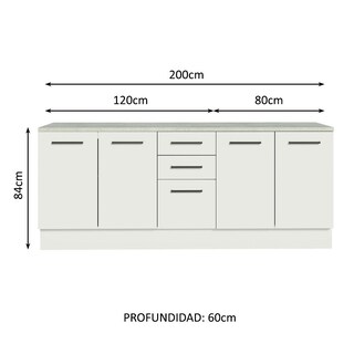 Foto 3 | Foto 3 | Kit Gabinete Bajo Almacenamiento Garaje Madesa 200cm