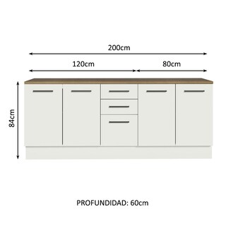 Foto 3 | Foto 3 | Kit Gabinete Bajo Almacenamiento Garaje Madesa 200cm