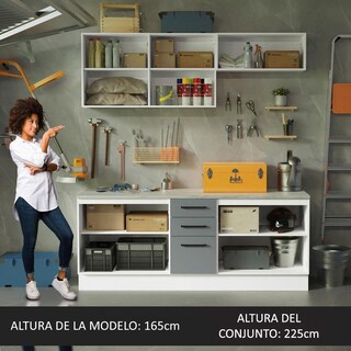 Foto 5 | Foto 5 | Kit Mueble Para Garaje Multiuso Madesa Agata 200cm Bg 01
