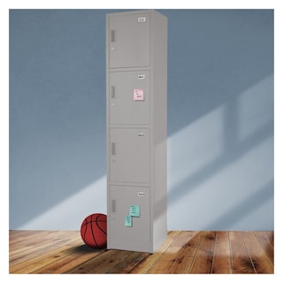 Foto 3 | Foto 3 | Locker Metalico 4 Puertas Casilleros Oficina Gutstark Mkz-locker4puegri Gris