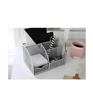 Foto 2 | Foto 2 | Organizador de Escritorio Malubero color Gris de Malla con Cajón