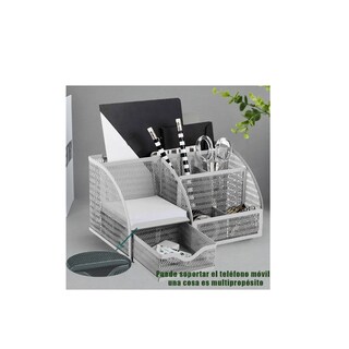 Foto 3 | Foto 3 | Organizador de Escritorio Malubero color Gris de Malla con Cajón