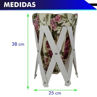 Foto 2 | Foto 2 | Cesto Canasta Para Ropa Multiusos Pequeño De Lona Lavable De 39 X 24.5 Cm Varios Estampados Chic Fantasy