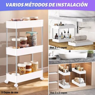 Foto 2 | Foto 2 | Estante Organizador de 4 Niveles Belug color Blanco