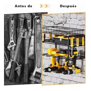 Foto 3 | Foto 3 | Organizador De Herramientas Electricas Almacenamiento Pared No Incluye Pesas Eo Safe Imports Esi-9313 Negro