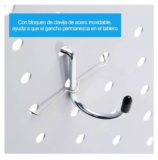 Foto 2 | Foto 2 | Juego de Ganchos para Tablero Perforado Exhibidor en Plata 80 Pzs