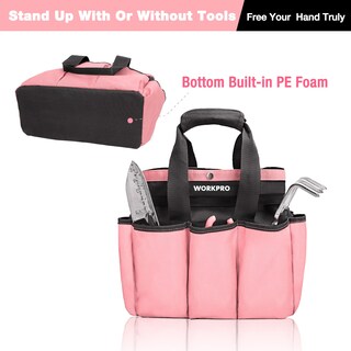 Foto 4 | Foto 4 | Bolsa De Jardín Workpro Para Herramientas De Jardín Con 8 Bolsillos, Color Rosa - Venta Internacional.