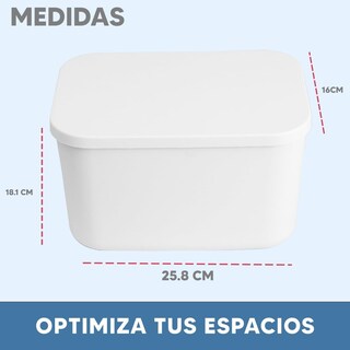 Foto 4 | Foto 4 | 5 Cajas Organizadoras de Plástico Jauz Blancas