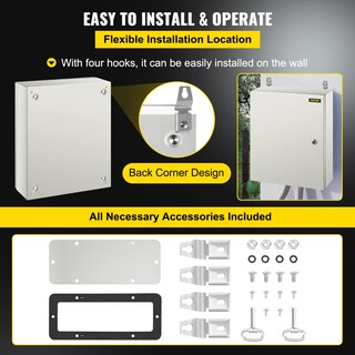 Foto 7 | Foto 7 | Caja Eléctrica De Acero Vevor Nema 4x Carcasa 40x40x20cm Ip66 - Venta Internacional.