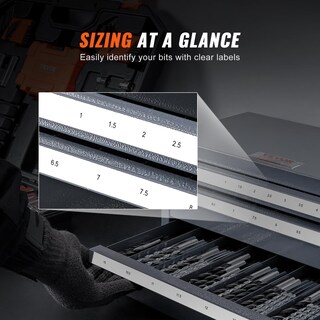 Foto 4 | Foto 4 | Organizador De Brocas Vevor, Armario De Acero Con Tres Cajones, 1-13 Mm - Venta Internacional.