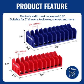 Foto 4 | Foto 4 | Estante Organizador Para Alicates Workpro, Paquete De 2 Con Base De Goma Antideslizante - Venta Internacional.