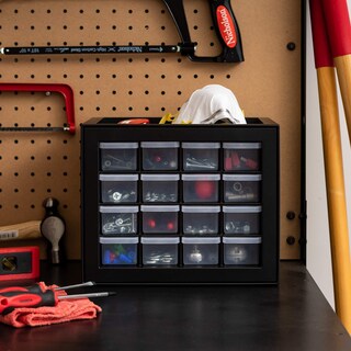 Foto 4 | Foto 4 | Organizador De Tornillos Iris Usa, Armario Para Piezas Con 16 Cajones, Negro - Venta Internacional.