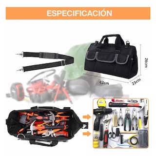 Foto 2 | Foto 2 | Bolsa De Herramientas Mochila Electricista Multifuncional Eo Safe Imports Esi-18316 Negro