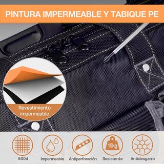 Foto 4 | Foto 4 | Bolsa De Herramientas Mochila Electricista Multifuncional Eo Safe Imports Esi-18316 Negro