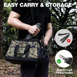 Foto 7 | Foto 7 | Bolsa De Herramientas Workpro De 16 Pulgadas De Ancho, Tela Oxford Impermeable - Venta Internacional.