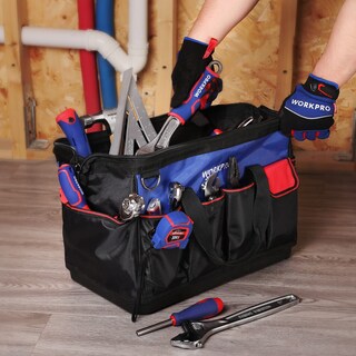 Foto 7 | Foto 7 | Bolsa De Herramientas Workpro Impermeable De 18 Pulgadas Con 20 Bolsillos Y Correa - Venta Internacional.