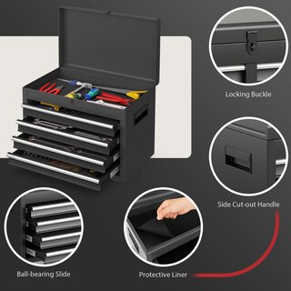Foto 6 | Foto 6 | Baúl De Herramientas Goplus Con 5 Cajones Enrollables Y Caja Superior Desmontable - Venta Internacional.