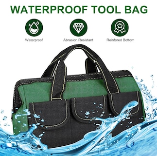 Foto 3 | Foto 3 | Bolsa De Herramientas Genérica, Robusta, De Boca Ancha, 16 Pulgadas, Impermeable, Verde - Venta Internacional.