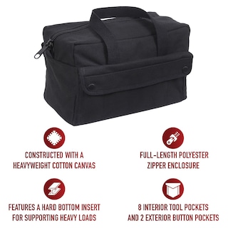 Foto 2 | Foto 2 | Bolsa Para Herramientas Rothco G.i. Style Mechanic's Heavy-duty, Lona Negra - Venta Internacional.
