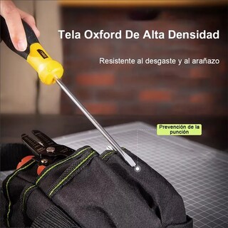 Foto 3 | Foto 3 | Bolsa Porta Herramientas Belug Profesional Cinturón Ajust 13 Compartimientos Negro Orillas Amarillas