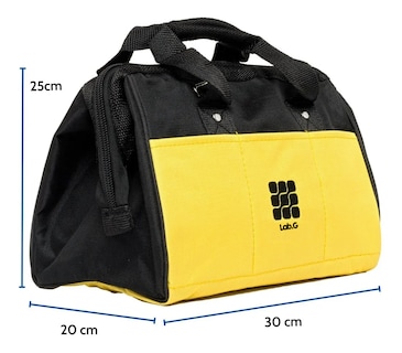 Foto 2 | Foto 2 | Bolsa Porta Herramienta Lab.g30x25x20cm 20 Bolsillos Resiste Amarillo Negro
