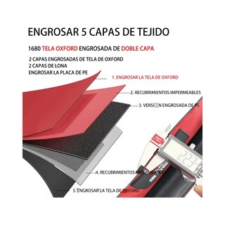 Foto 3 | Foto 3 | Maleta Herramientas Belug 19 Pulgadas Con Fondo De Plástico Negro Rojo