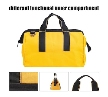 Foto 4 | Foto 4 | Maleta De Herramientas Belug Con Gran Capacidad Mochila Organizador Color Negro Amarillo