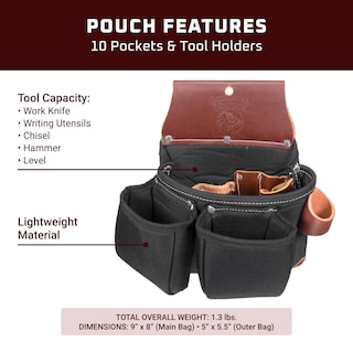 Foto 3 | Foto 3 | Bolsa Para Herramientas Occidental Leather Oxylights 3 Bolsas 10 Bolsillos Negra - Venta Internacional.
