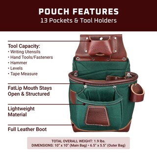 Foto 3 | Foto 3 | Bolsa Para Herramientas Occidental Leather Fatlip Con 13 Bolsillos Y Portaherramientas - Venta Internacional.