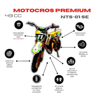 Foto 2 | Foto 2 | Mini Moto Shahoma Nts01 Se Premium 49cc Amarilla + Casco Infantil Shahoma