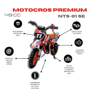 Foto 2 | Foto 2 | Mini Moto Shahoma Nts01 Se Premium 49cc Naranja + Casco Infantil Shahoma
