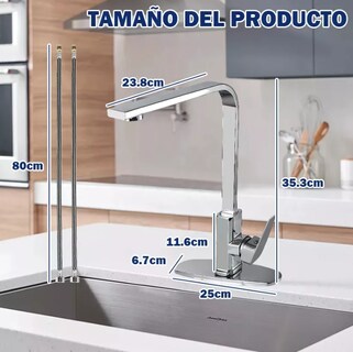 Foto 5 | Foto 5 | Mezcladora Para Fregadero Type L Xtellar Plateada