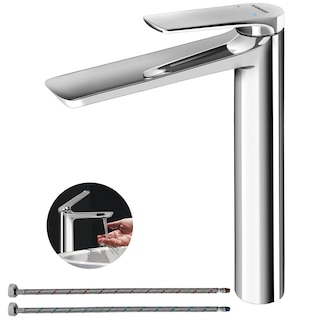 Foto 1 | Foto 1 | Sangkee K10126 grifo Para Lavabo De Baño Frío Y Caliente Con Moderno Diseño Plata