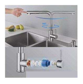 Foto 2 | Foto 2 | Grifo Monomando BELUG para Fregadero Llave Mezcladora Tarja Cocina Plata
