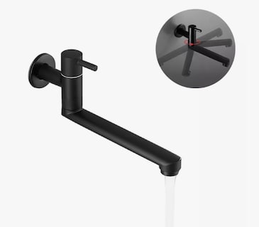 Foto 1 | Foto 1 | Grifo Xtellar Para Empotrar En Muro De Baño O Jardín Llave Negro