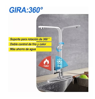 Foto 3 | Foto 3 | Mezcladora Para Fregadero Lab.g Grifo Monomando Cocina Con Cubierta Gris