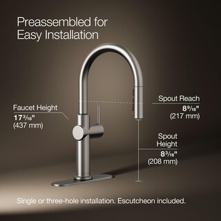 Foto 3 | Foto 3 | Grifo De Cocina Kohler 22972-vs Crude Pull Down Vibrant Stainl - Venta Internacional.