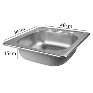 Foto 5 | Foto 5 | Kit Completo De Tarja Sencilla Con Mezcladora Flexible Para Cocina Meer-CNX color Gris