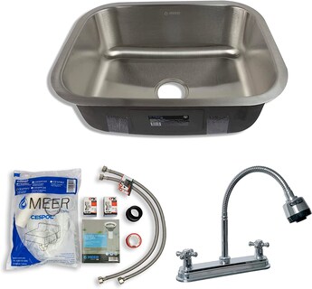 Foto 1 | Foto 1 | Kit Tarja Sencilla CNX Incluye Mezcladora Flexible y Kit de Instalación color Gris