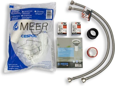 Foto 2 | Foto 2 | Kit Tarja Sencilla CNX Incluye Mezcladora Flexible y Kit de Instalación color Gris