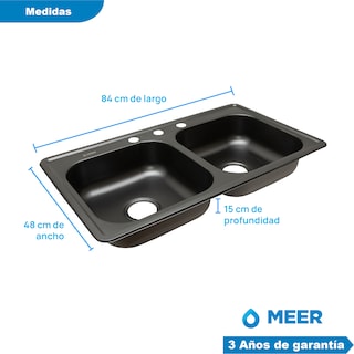 Foto 5 | Foto 5 | Fregadero De Cocina Negro Mate