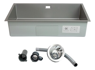 Foto 1 | Foto 1 | Fregadero Para Cocina Jauz Improvement Color Gris Acero Inoxidable