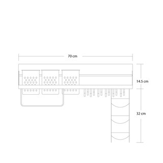 Foto 2 | Foto 2 | Estante de Cocina con 3 Vasos Y 12 Ganchos Ilios Innova