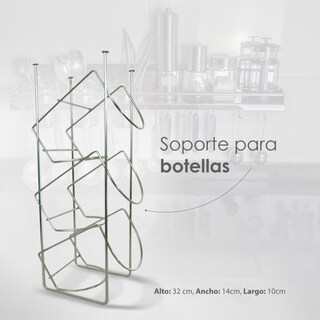 Foto 5 | Foto 5 | Estante de Cocina con 3 Vasos Y 12 Ganchos Ilios Innova