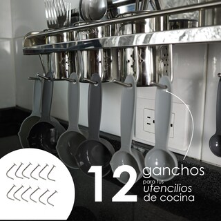 Foto 6 | Foto 6 | Estante de Cocina con 3 Vasos Y 12 Ganchos Ilios Innova