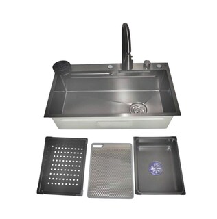 Foto 1 | Foto 1 | Tarja de Cocina Acero Inoxidable con Accesorios Misty Negra