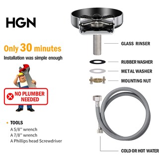Foto 6 | Foto 6 | Enjuagadora de Vidrio HGN de Acero Inoxidable Para Fregadero De Cocina Cromada - Venta Internacional