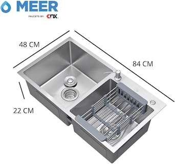 Foto 3 | Foto 3 | Cnx Set De Tarja Doble De Empotrar Con Mezcladora, Acero Inox Con Accesorios